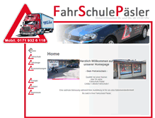 Tablet Screenshot of fahrschule-paesler.de